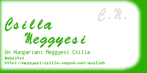 csilla meggyesi business card